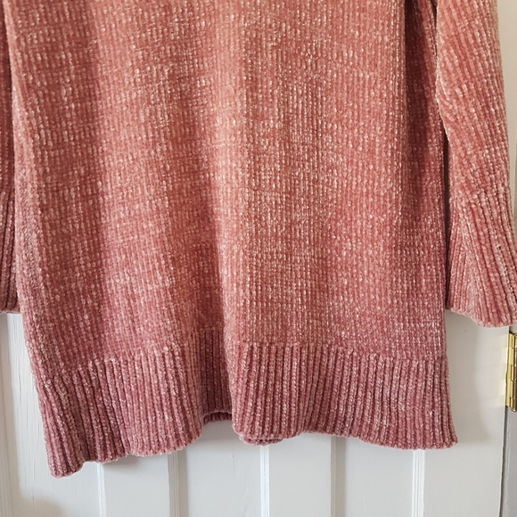 Aritzia Wilfred Violetta Long Sleeve Chenille V-neck Sweater Rose Mauve Sz M - Picture 8 of 16